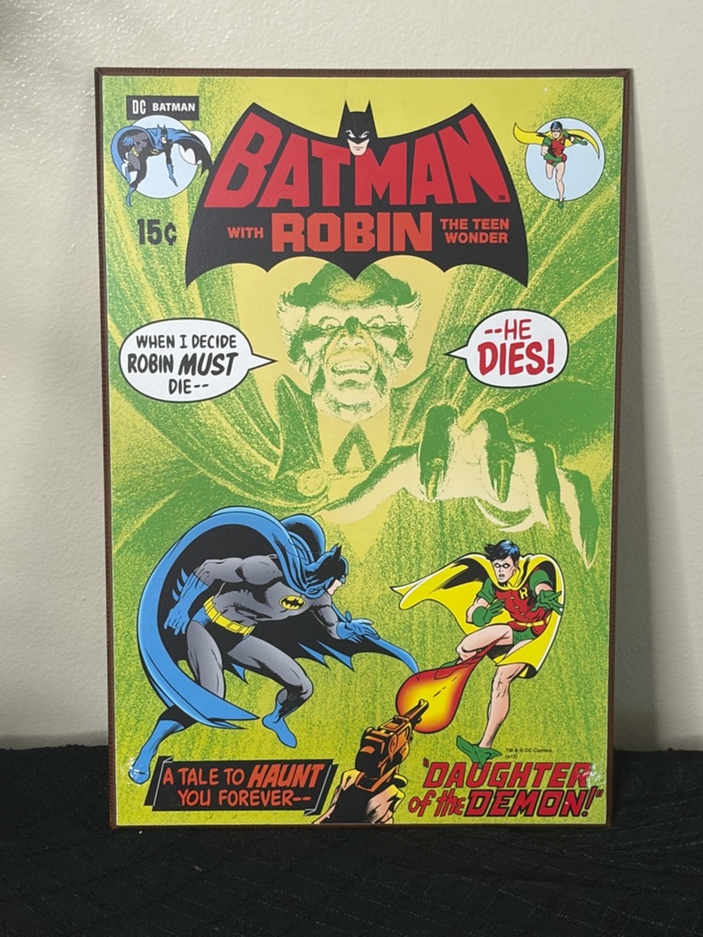 Batman with Robin Wall Art | DC Comics Licensed Framed Print | Comic Decor